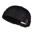 thumbnail image 6 of Helii 2 Pack Mesh Brimless Hat for Men Women Breathable Summer Cap, Lightweight Ventilated Sailor Dome Hat with Adjustable Strap, Unisex Outdoor Beach Streetwear Hat Black,One Size, 6 of 7