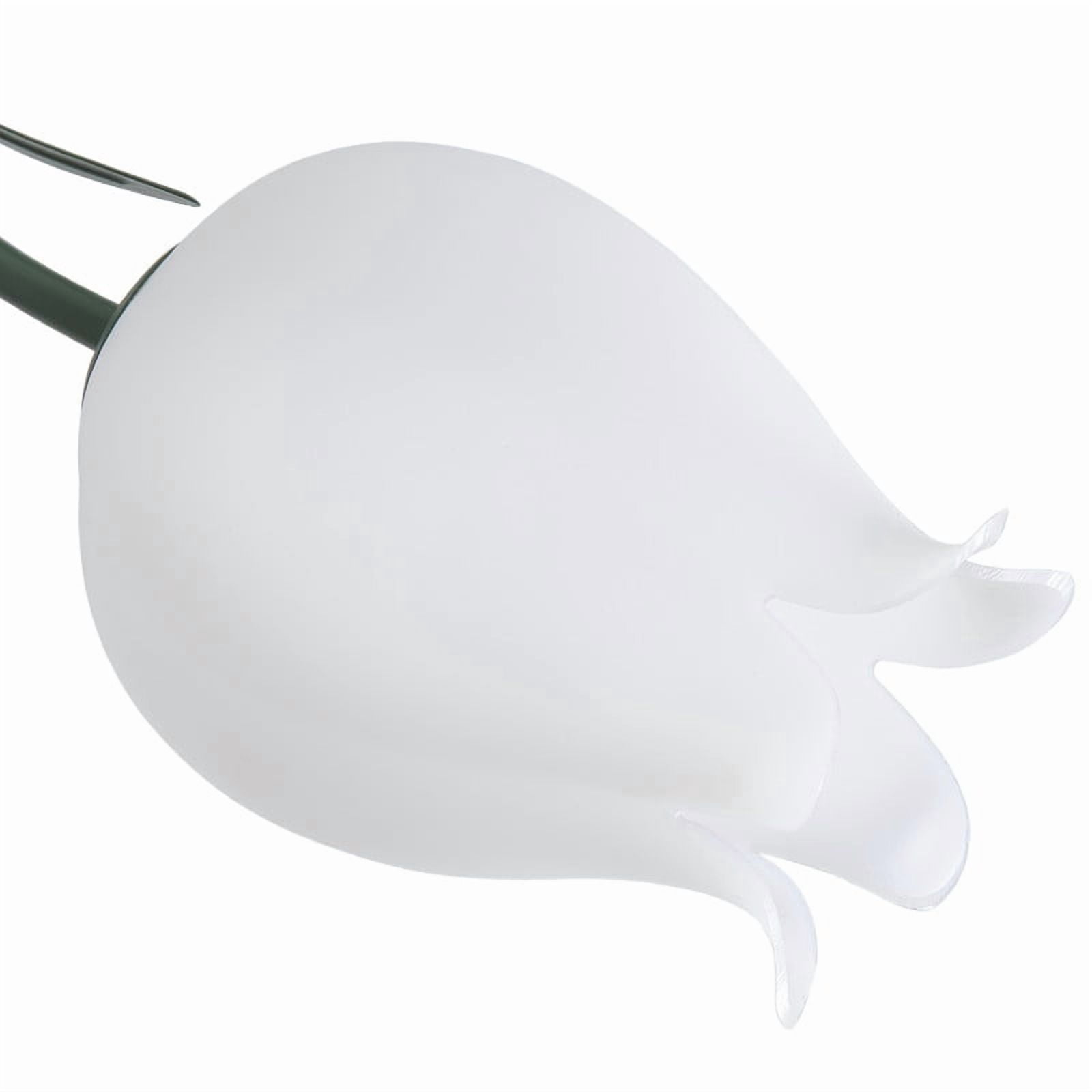 30.7 inches Flush Mount Ceiling Light with White PE Shades, 9-Light Dining Room Light Fixture, Floral Design