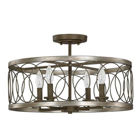 

Austin Allen - Madeline - 4 Light Semi-Flush Mount In Transitional Style-12.75