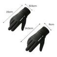 thumbnail image 5 of harmtty 1 Pair Winter Cycling Gloves Great Friction Particle Palm Finger flip Unisex Soft Thickened Warm Windproof Waterproof Reflective Zipper Pockets Outdoor Gloves Grey1, 5 of 8