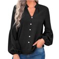 thumbnail image 1 of Camisas Para Mujer Moda Casual Cuello en V Manga Larga Color Sólido Camiseta Top Pullover Blusa Odeerbi ODB127468, 1 of 9