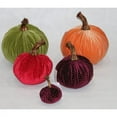 thumbnail image 3 of RG Style XM-P1611B Five Mix & Match Luscious with Gold Color Beaded Accented Velvet Eggplant Inflatable Pumpkins, 3 of 5