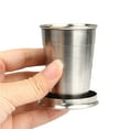 thumbnail image 5 of FHBVT Stainless Steel Travel Telescopic Shot Glass, Collapsible Pocket Cup with Leak-Proof Design, Compact and Portable for Camping, Hiking, Travel, and Emergency Hydration on the Go, 5 of 9