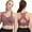 Purple, variant on Plus Size Front Zip Sports Bra for Women, Medium Support Wirefree Breathable Yoga Gym Running Bra Black,Size 4XL