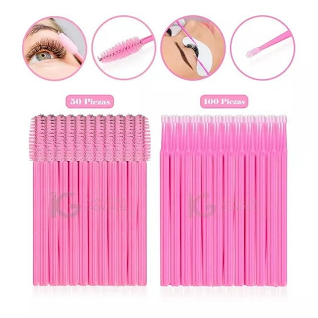 Kit Para Pestañas Extensiones Microbrush + Cepillos Desechable Belié Kit Microbrush+Cepillos