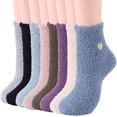 thumbnail image 2 of Chaussettes d'Hiver Chaudes et Confortables en Polaire Corail pour Femmes Douces et Moelleuses 8 Paires, 2 of 4