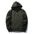thumbnail image 3 of SWSMCLT Men's Lightweight Hooded Sweatshirts Long Sleeve Hoodie Fall Soft Camo Fitted Drawstring Fashion Streetwear Army Green 50, 3 of 4