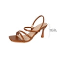 thumbnail image 2 of SACFOF Kitten Strappy Heels for Women Square Open Toe Ankle Strap Heeled Sandals Dressy Wedding Shoes, 2 of 6