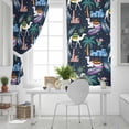 thumbnail image 5 of Tropical Palm Trees Blackout Curtains for Bedroom, Desert Camels Houses Aloe Vera Black Thermal Insulated Kitchen Drapes with Grommets, Light Blocking Window Treatment, 2 Panels 52" x 45", 5 of 7
