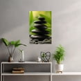thumbnail image 4 of ZHONGYUTONG Bathroom Zen Canvas Wall Art Zen Stones Picture Print Meditation Spiritual Painting Pebble Artwork for Yoga Decor Framed (12.00" x 18.00"), 4 of 5