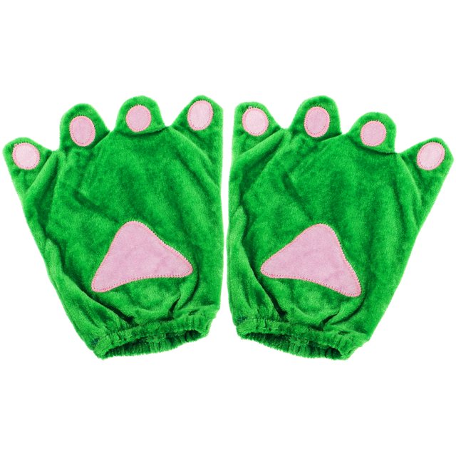 1 par de disfraz de rana, guantes con pata de Animal para bebé, disfraz de Animal para niños, disfraz de Halloween, actuación de fiesta y juego de vestir, verde
