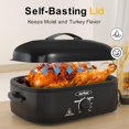 thumbnail image 4 of Superjoe 14 QT Electric Roaster Oven with Self-Basting Lid, Removable Pan and Rack, Stainless Steel, Black, 4 of 5