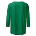 thumbnail image 3 of Icvfdpl Womens Summer Tops Casual T Shirts Dressy Hallowmas Pleated Crew Neck Long Sleeve Tee Shirt Office Work Clothes Trendy Female Daily Wear, 3 of 6