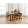 thumbnail image 5 of Dayalane Farmhouse Windsor Dining Chairs Set of 4, Solid Wood Spindle Back Dining Side Chairs, Mid-Century French Country Oak Kitchen Chairs for Dining Room Living Room Kitchen Restaurant, Walnut, 5 of 16