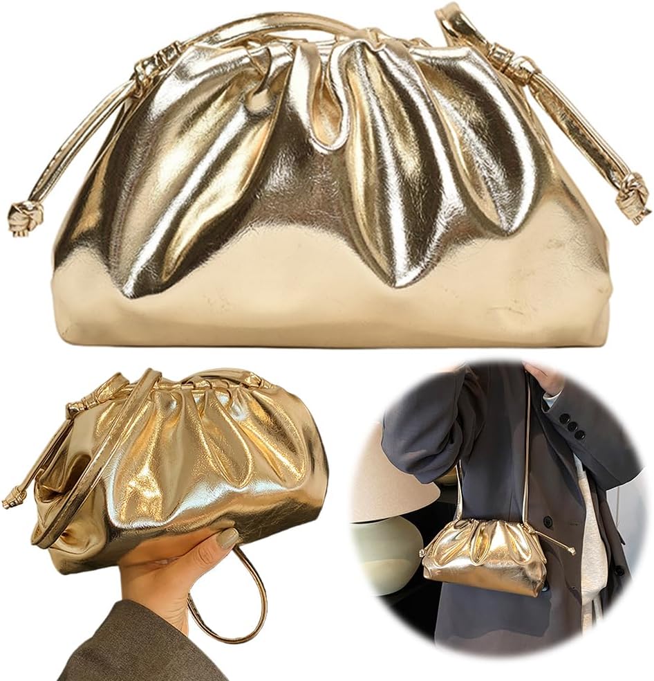 バッグ Vintage Gold Clutch/Shoulder Evening Bag Dazzling Gold Evening Bag, Beaded Clutch Handbag, Special