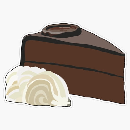 Gourmet Austrian Viennese Chocolate Sachertorte Apricot Jam Layer Cake Decal For Phone Case Sticker