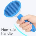 thumbnail image 6 of The Room Collective Self-Cleaning Slicker Brush for Dogs & Cats, Blue, 6 of 7