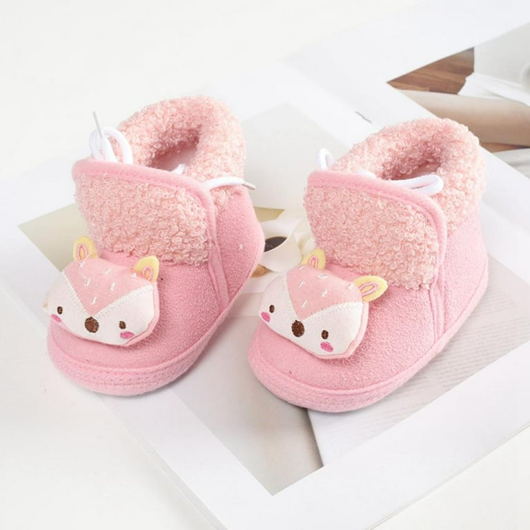 Infant Baby Boys Girls Slipper Stay On Non Slip Soft Sole Newborn Booties Toddler First Walker Crib House Shoes 0 18 Months