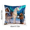 thumbnail image 3 of kladzum Christmas Pillow Covers 18x18 Inches, Festive Decorative Print Linen Throw Pillow Covers with Cute Animals, Exquisite Graphic Pillow Cases for Sofa, Bed, Couch, Home Room Decor, 3 of 6