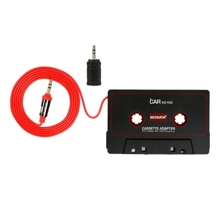 TKOOFN 3.5mm Car Audio Tape Cassette Adapter for iPhone iPad iPod MP3 MP5 Player CD Radio
