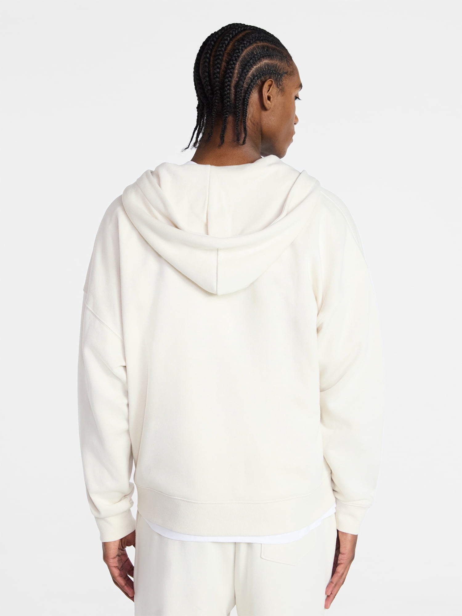 No Boundaries Zip Hoodie with Long Sleeves, Men's XS-4XLT