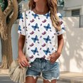 thumbnail image 3 of Ankishi Womens Butterfly T Shirts Crewneck Short Sleeve Summer Tee Shirt Regular Fit Trendy Clothes for Streetwear, 3 of 6