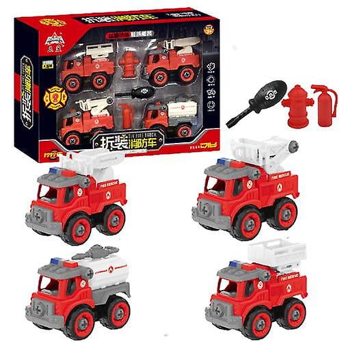 Juguete de camión de bomberos desmontable para niños