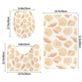 Bathroom Rugs Sets 3 Piece Conch Shells Print No.9050 Non Slip