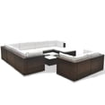 thumbnail image 3 of vidaXL 10 Piece Patio Lounge Set with Cushions Poly Rattan Brown, 3 of 6