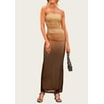thumbnail image 4 of PRETTYGARDEN Women's Summer Maxi Bodycon Dresses Strapless Tube Top Printed Long Party Club Slit Dress, 4 of 6