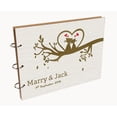 thumbnail image 7 of Darling Souvenir Personalized Engraved Laser Cut Wedding Guest Book Wooden Cover Sign-in Book Registry Guestbook Scrapbook-WT, 7 of 7