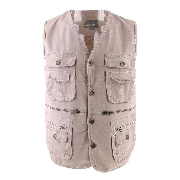 Outdoor Fishing Vest Multi Pockets Mesh XL