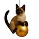 thumbnail image 2 of Adorno navideño de gato en acrílico 2D | Silueta de gato con huellas | Acrílico pulido duradero de 3 mm | Ideal para árbol de Navidad, decoración del hogar, regalos y llaveros, 2 of 2