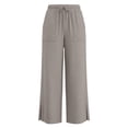 thumbnail image 7 of Lullu Girls Casual Pants Solid Color Loose Straight Pants for Kids, Sizes 4-14, 7 of 7