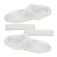 thumbnail image 3 of juego de forros de felpa extraíbles para zapatos de invierno con banda protectora, pantuflas de algodón con forro grueso, suelas cálidas y acogedoras para zapatos y botas, color blanco, talla 36-37, 3 of 7