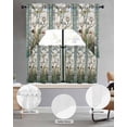 thumbnail image 2 of Vintage Floral Swag Kitchen Curtains Sets for Windows 24 Inch Length, Retro Abstract Art Summer Flowers Watercolor Short Window Curtain Swags Valances and Tiers 3 Piece Set for Cafe/Dining Room, 2 of 5