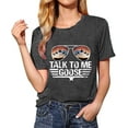 thumbnail image 2 of Women's Summer Short Sleeve T-Shirt Talk to ME Goose Letter Print Fashion Crew Neck Tee, 2 of 5