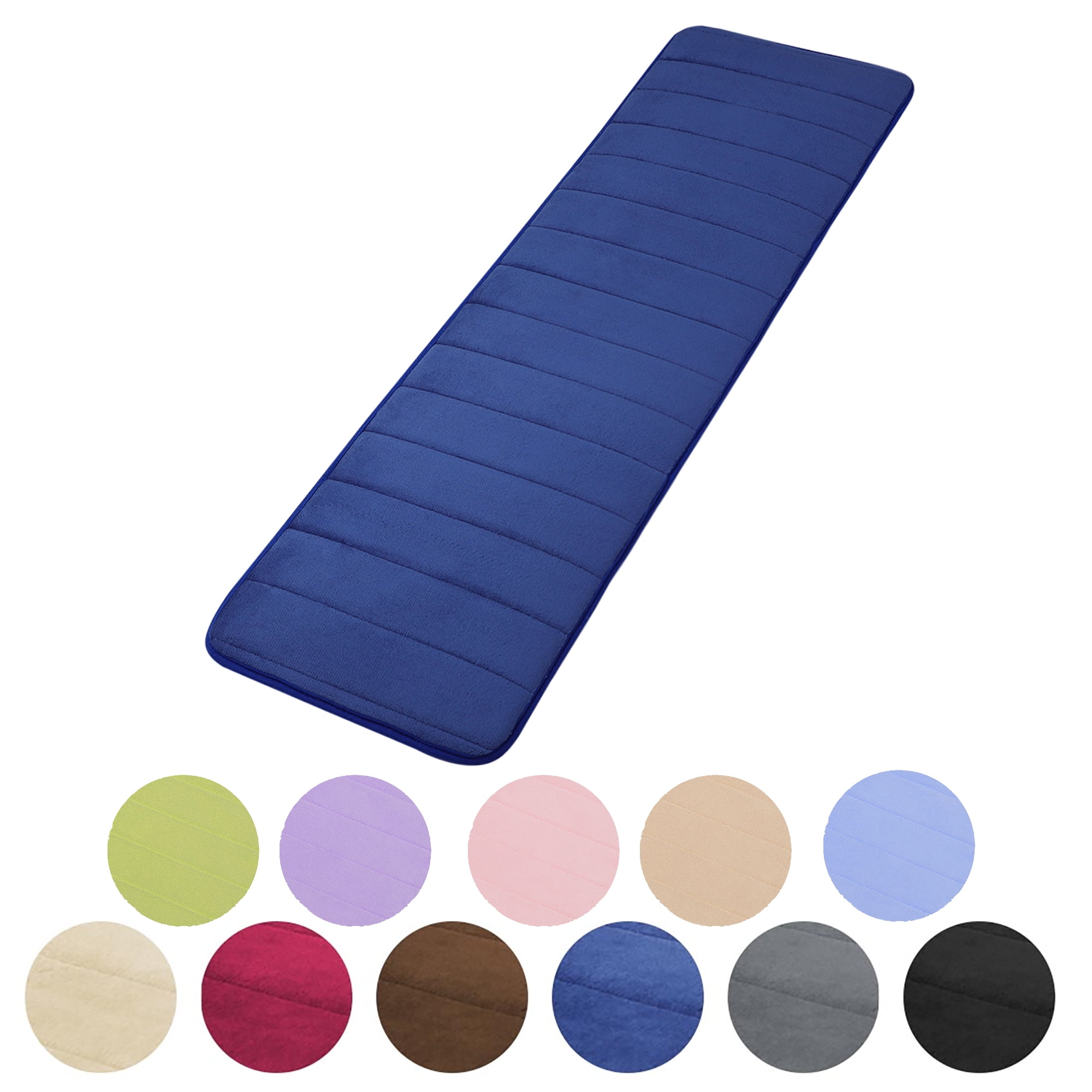 Soft Memory Foam Long Striped Bath Mat Non Slip Indoor Living Room