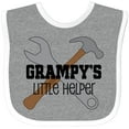 thumbnail image 3 of Inktastic Grampy Grandpa's Little Helper Boys Baby Bib, 3 of 4