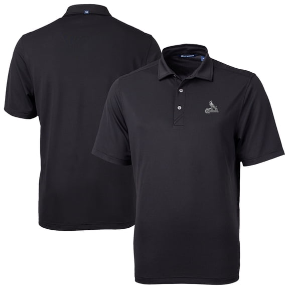 Men's Cutter & Buck Black St. Louis Cardinals Virtue Eco Pique Recycled Polo