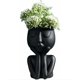 thumbnail image 1 of Jarrón de carácter nórdico Reative negro, plantas suculentas, maceta abstracta, flores faciales, jarrón de interior, 1 of 4