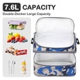 thumbnail image 3 of GYEUKHAM Kids Double Decker Cooler Insulated Lunch Bag Large Tote for Boys, Girls, Men, Women, With Adjustable Strap,Blue Camo, 3 of 7