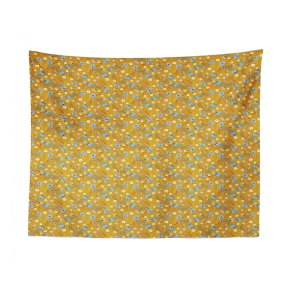 Abstract Tapestry, Pop Art Inspired Sketchy Circles Dots Colorful Modern Motifs Hand Drawn Like, Fabric Wall Hanging Decor for Bedroom Living Room Dorm, 2 Sizes, White Multicolor, by Ambesonne