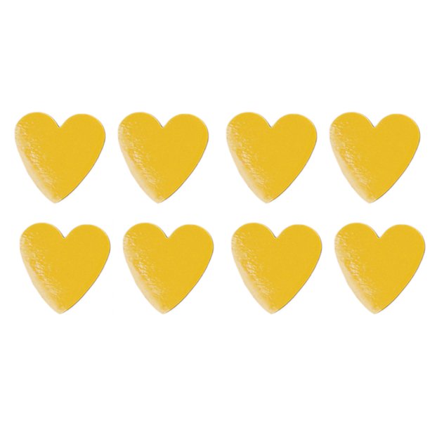 EeaseMX 10 pegatinas magnéticas de 30 x 2,2 mm con forma de corazón, para nevera, juguetes para niños (amarillo)