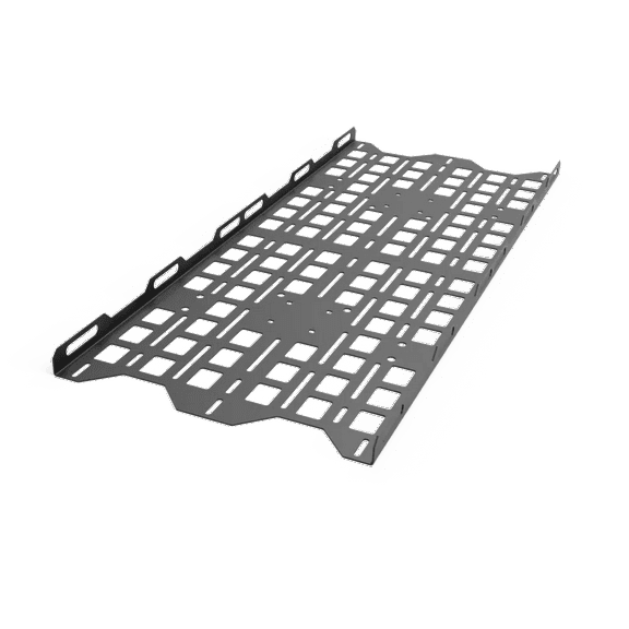 Tesla Cybertruck Roof Rack MOLLE Mounting plate - Stainless Steel, Matte Black w/ (folded edges)