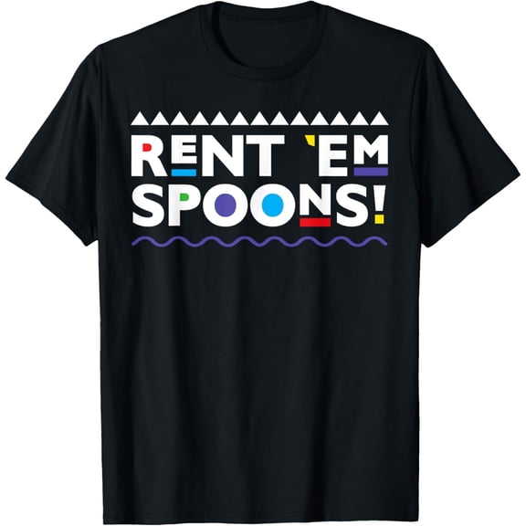Exquisite and comfortable-Rent Em Spoon 90s Throwback T-Shirt