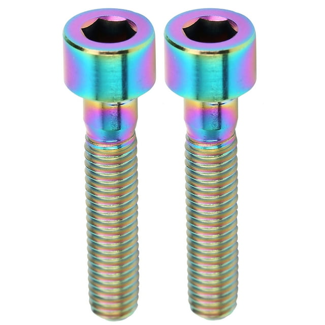 Tornillos de vástago de bicicleta M6x30 mm vibrantes para bicicletas de montaña y carretera: tuercas de tapa de dirección deslumbrantes