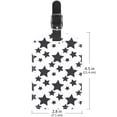 thumbnail image 6 of Square 2Pack PU Leather Black Stars Cruise Luggage Tag with Privacy Cover and Name ID Tag for Travel Handbags Backpacks Luggage Tags, 6 of 6