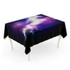 KDAGR Fantasy Unicorn Magic Stars Imagination Wild Abstract Neon Shiny Tablecloth Table Desk Cover Home Party Decor 52x70 inch