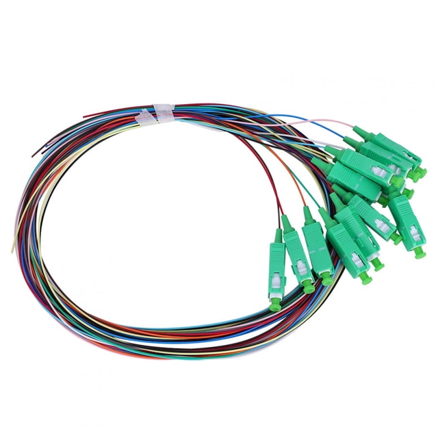 Single Mode Fiber, Sturdy Durable Fiber Pigtail Cable 12-Cores For Networks Communication System For SC-0.9mm